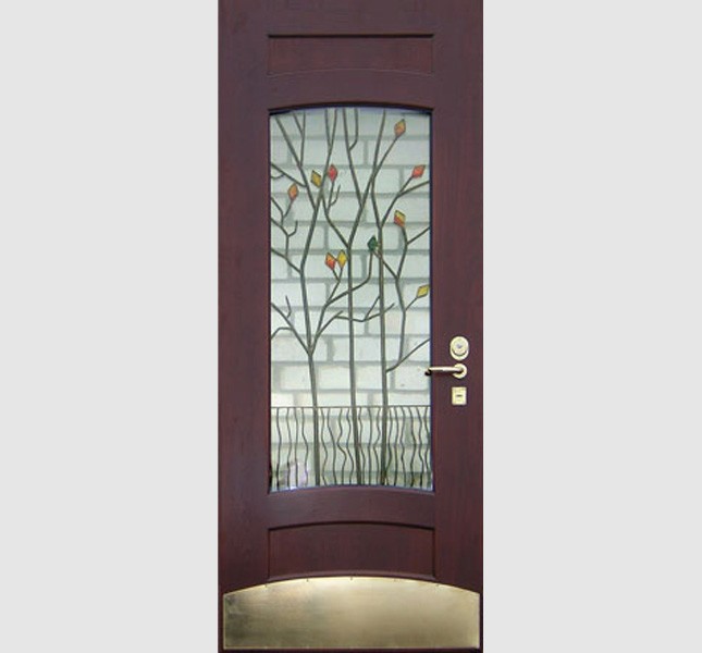 металлические двери со стеклом
