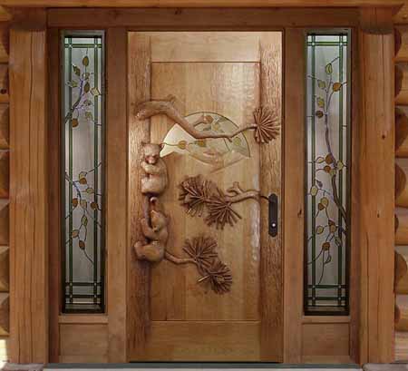 деревянная дверь оригинальная